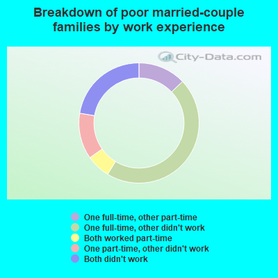 Breakdown of poor married-couple families by work experience