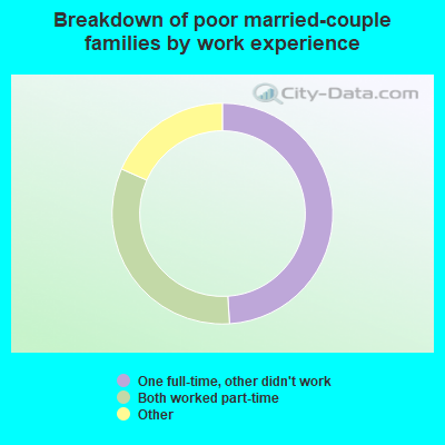 Breakdown of poor married-couple families by work experience