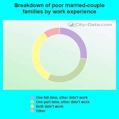 Breakdown of poor married-couple families by work experience