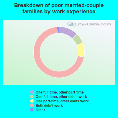 Breakdown of poor married-couple families by work experience