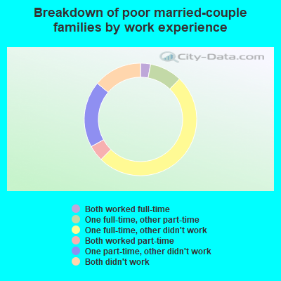 Breakdown of poor married-couple families by work experience