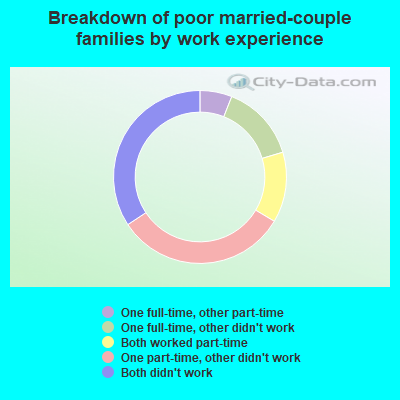 Breakdown of poor married-couple families by work experience