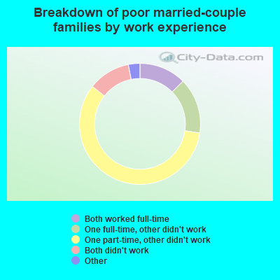 Breakdown of poor married-couple families by work experience