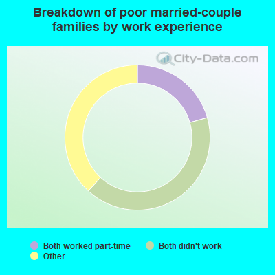 Breakdown of poor married-couple families by work experience