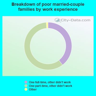 Breakdown of poor married-couple families by work experience