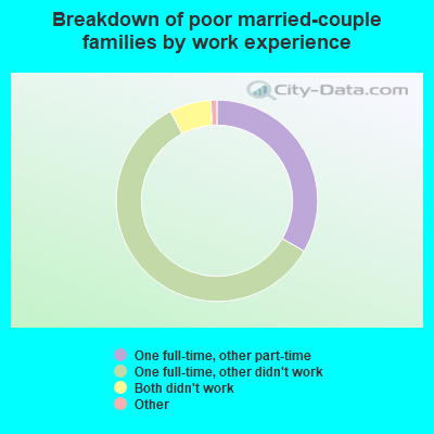 Breakdown of poor married-couple families by work experience