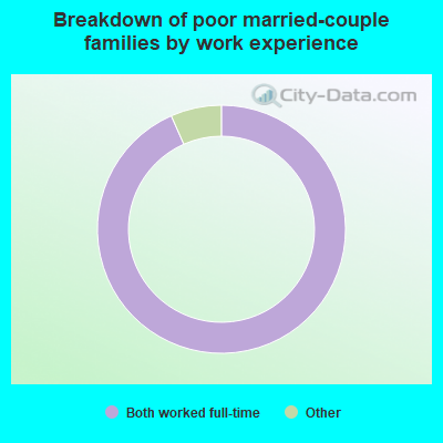 Breakdown of poor married-couple families by work experience