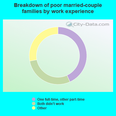 Breakdown of poor married-couple families by work experience