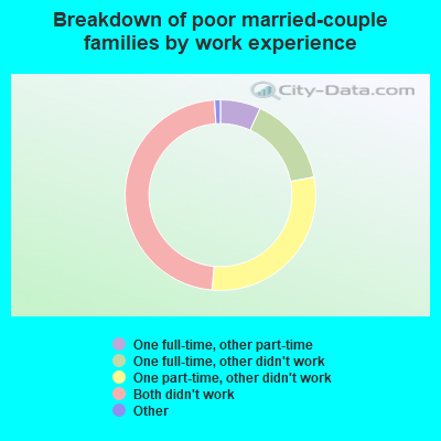 Breakdown of poor married-couple families by work experience