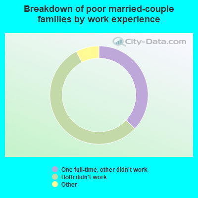 Breakdown of poor married-couple families by work experience