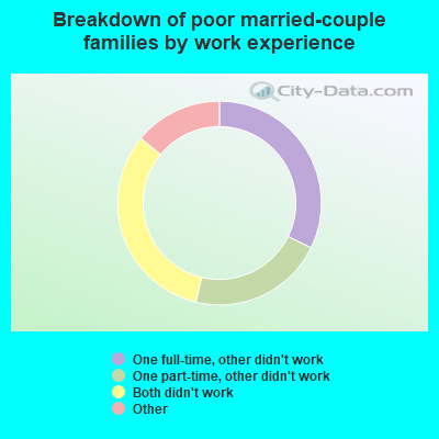 Breakdown of poor married-couple families by work experience