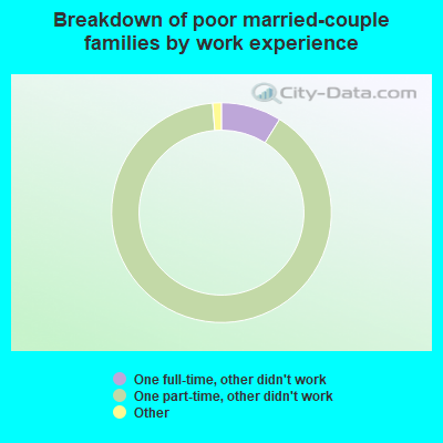 Breakdown of poor married-couple families by work experience