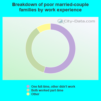 Breakdown of poor married-couple families by work experience