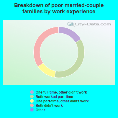 Breakdown of poor married-couple families by work experience