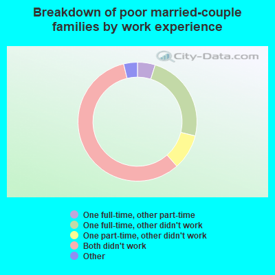 Breakdown of poor married-couple families by work experience