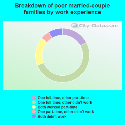 Breakdown of poor married-couple families by work experience