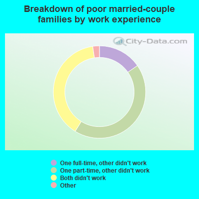 Breakdown of poor married-couple families by work experience