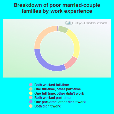 Breakdown of poor married-couple families by work experience