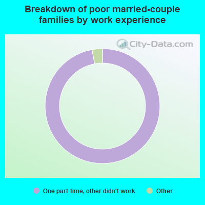 Breakdown of poor married-couple families by work experience