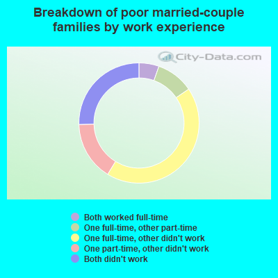 Breakdown of poor married-couple families by work experience