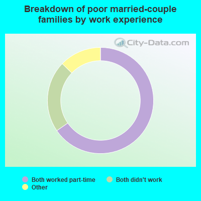 Breakdown of poor married-couple families by work experience