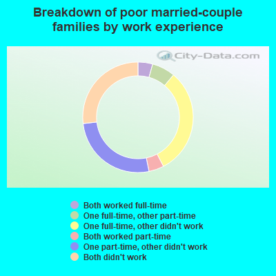 Breakdown of poor married-couple families by work experience