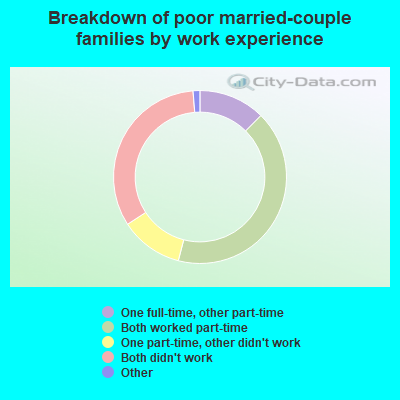 Breakdown of poor married-couple families by work experience