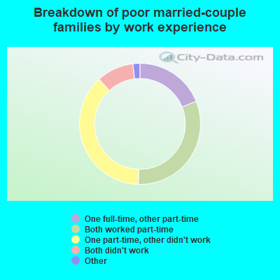 Breakdown of poor married-couple families by work experience