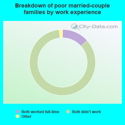 Breakdown of poor married-couple families by work experience