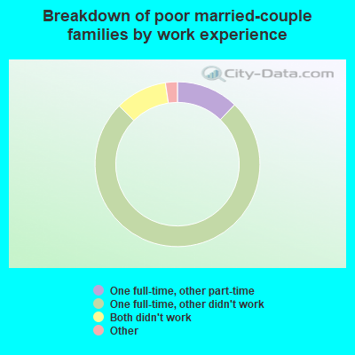 Breakdown of poor married-couple families by work experience