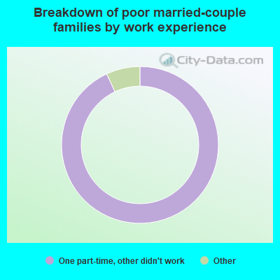 Breakdown of poor married-couple families by work experience