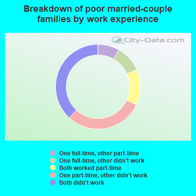 Breakdown of poor married-couple families by work experience