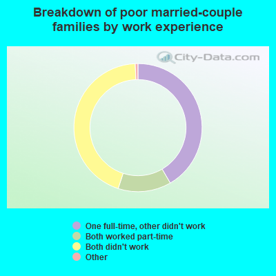 Breakdown of poor married-couple families by work experience