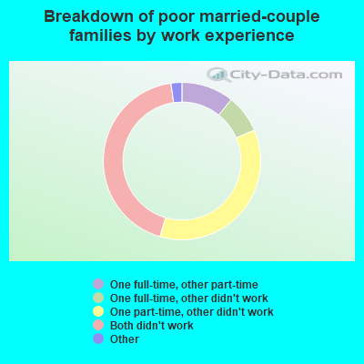 Breakdown of poor married-couple families by work experience