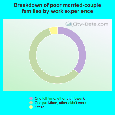 Breakdown of poor married-couple families by work experience