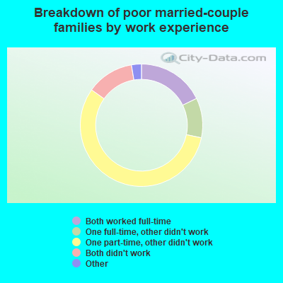 Breakdown of poor married-couple families by work experience