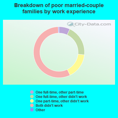 Breakdown of poor married-couple families by work experience