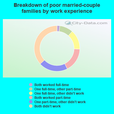 Breakdown of poor married-couple families by work experience