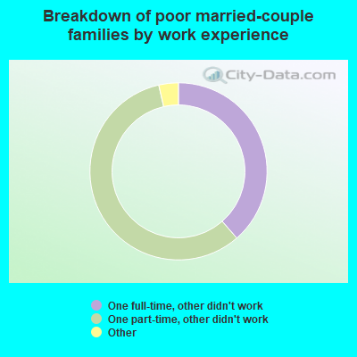 Breakdown of poor married-couple families by work experience