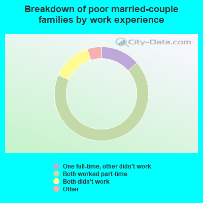 Breakdown of poor married-couple families by work experience