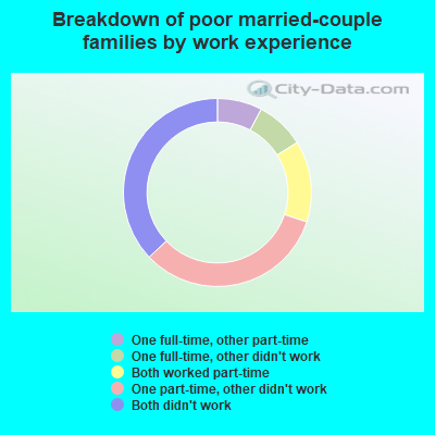 Breakdown of poor married-couple families by work experience