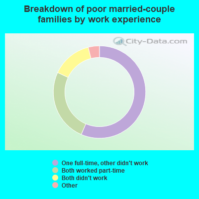 Breakdown of poor married-couple families by work experience