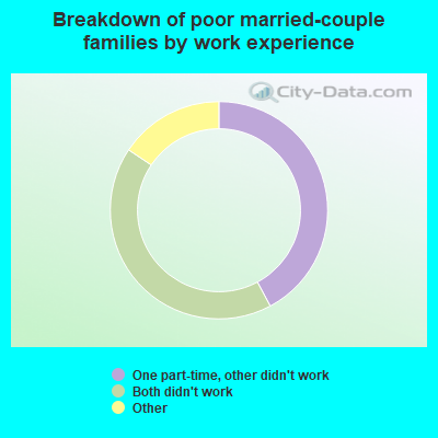 Breakdown of poor married-couple families by work experience