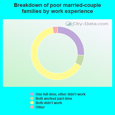 Breakdown of poor married-couple families by work experience