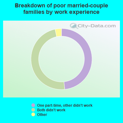 Breakdown of poor married-couple families by work experience