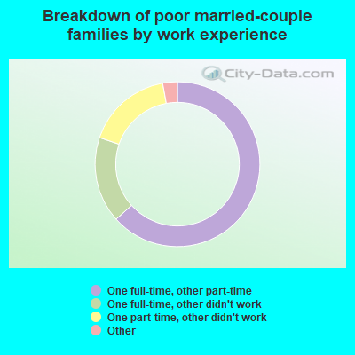 Breakdown of poor married-couple families by work experience