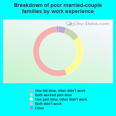 Breakdown of poor married-couple families by work experience