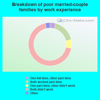 Breakdown of poor married-couple families by work experience