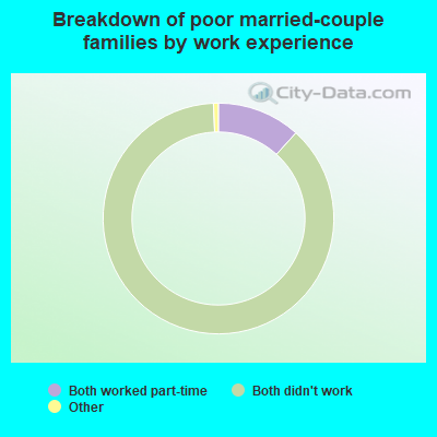 Breakdown of poor married-couple families by work experience