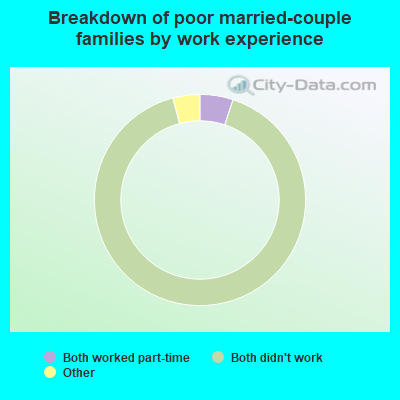 Breakdown of poor married-couple families by work experience